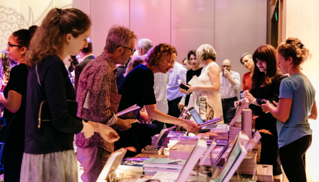 A group of people at the Queensland Literary Awards